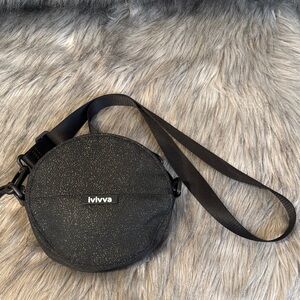 Ivivva Black Crossbody Bag with Glitter